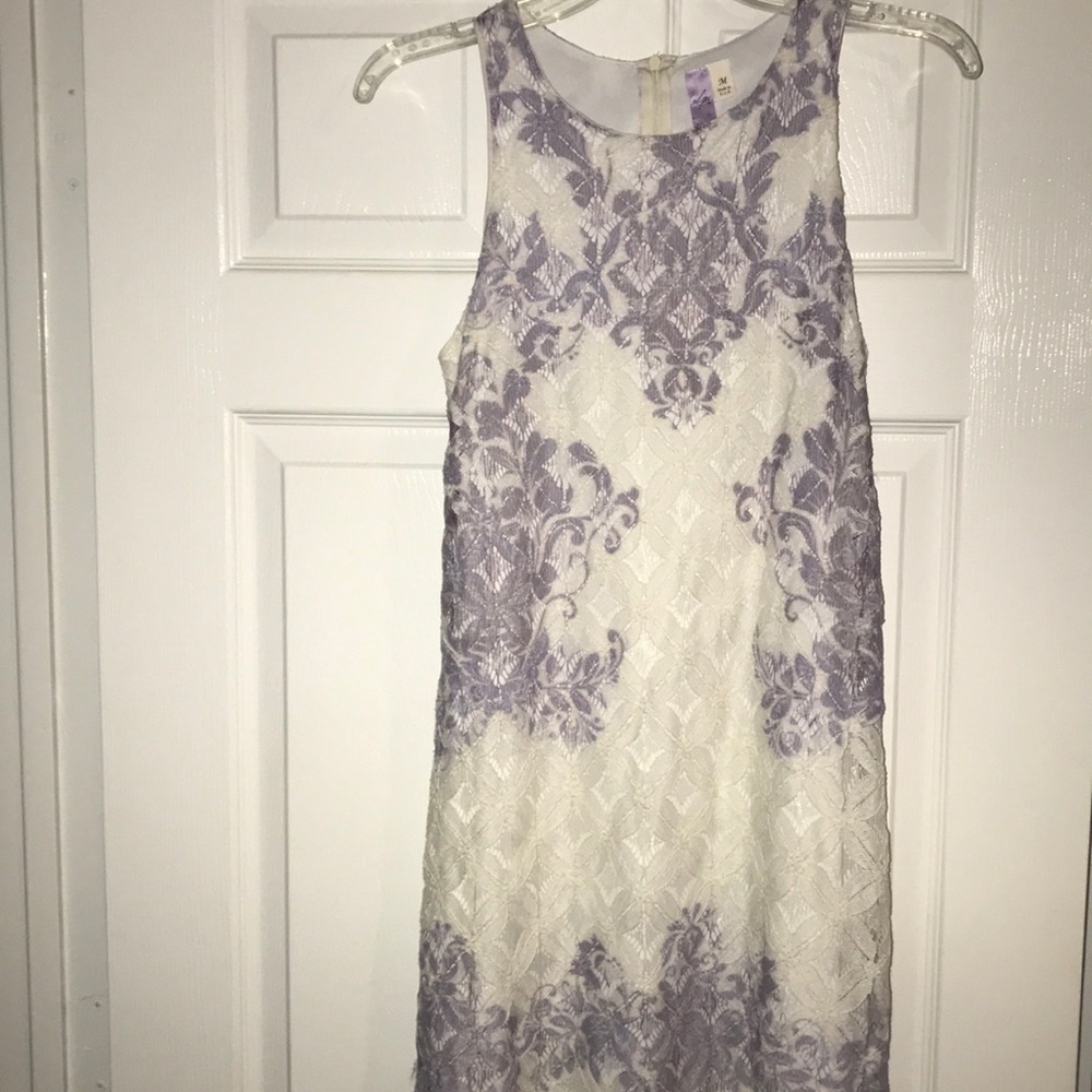 White and Lavender lace dress from Francesca’s